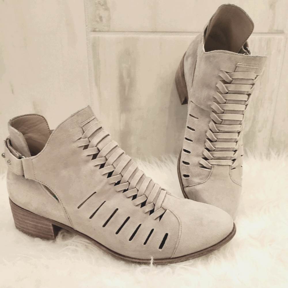 Gray Suede Booties